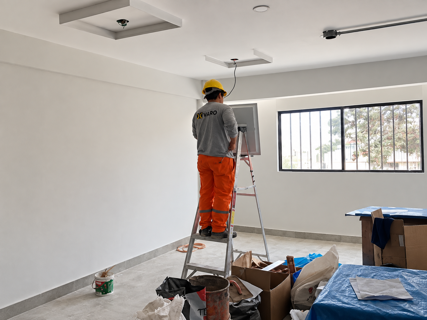 Instalación de techo en renovación